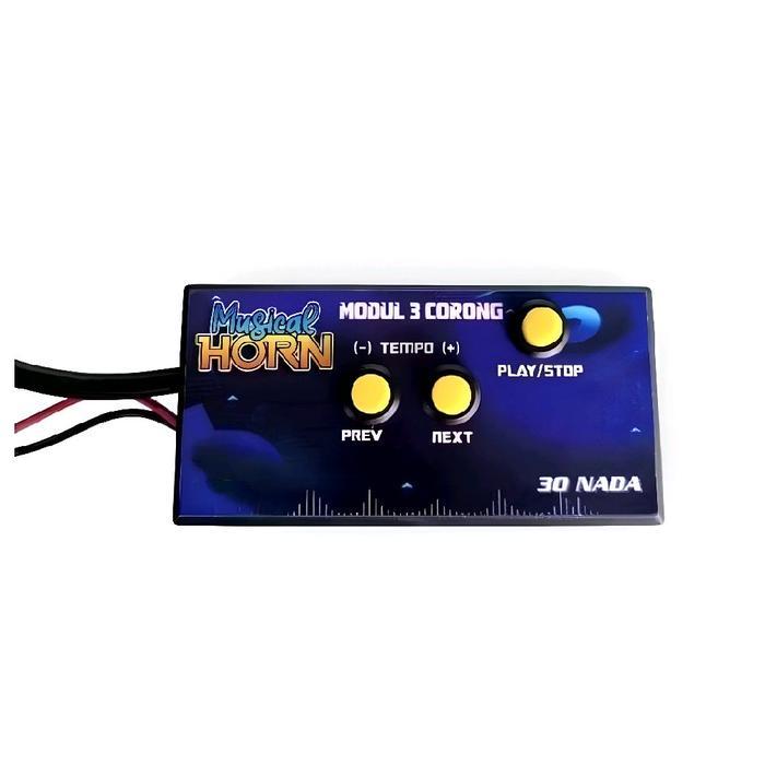 Modul 3 Corong 30 Nada basuri 3 Tombol 12/24V Universal - Car, Accessories Klakson - MODUL 3CORONG 3