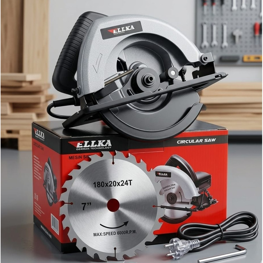 UCHIHA /UC255 / Circular Saw UCHIHA UC255 Mesin Potong Gergaji Kayu 7" Mod/ FULL BONUS Lengkap ELLKA