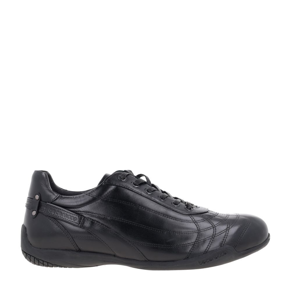 Bocorocco U. Vito 02 Nero - Sepatu Pria Kulit Asli Sneakers Kets