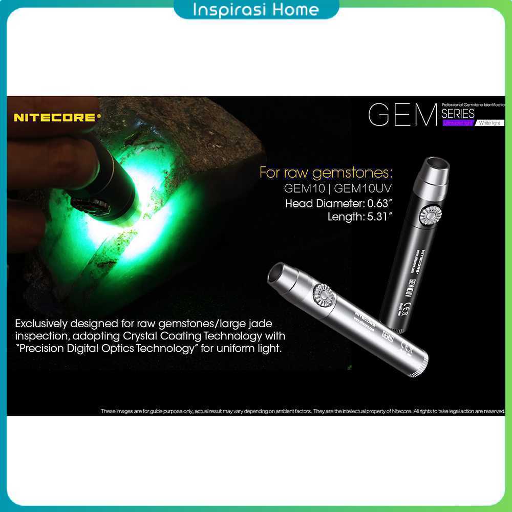 Nitecore GEM10UV Senter Indentifikasi Batu Mulia Gemstone Ultraviolet