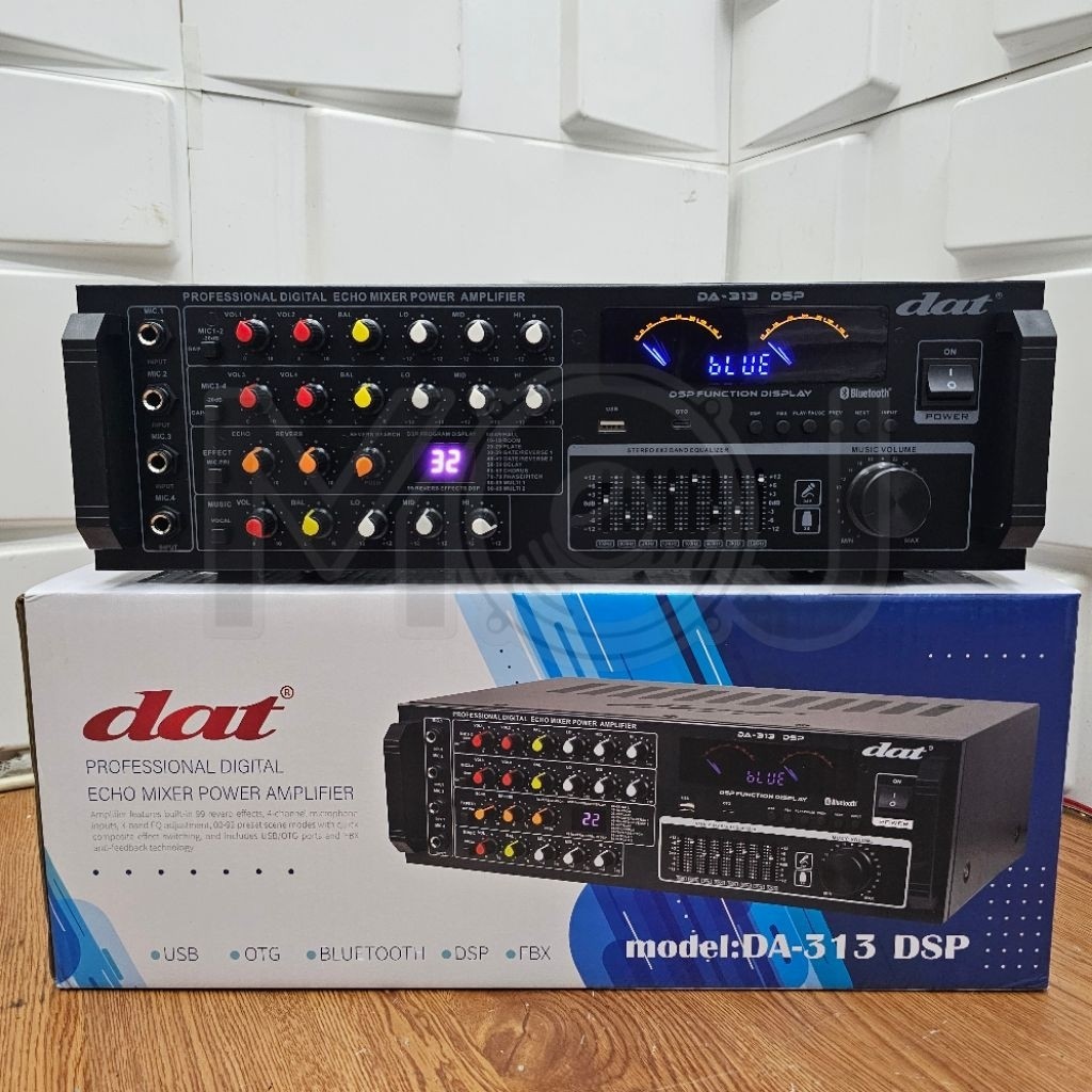 Ampli dat da313 bluetooth  power amplifer da 313 mixer