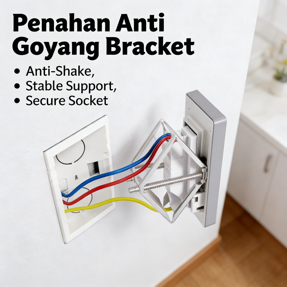 Saklar Kaset Perbaikan Rahasia Tongkat Aksesori Dudukan Wall Installation Tool Tukang Panel Pendukun