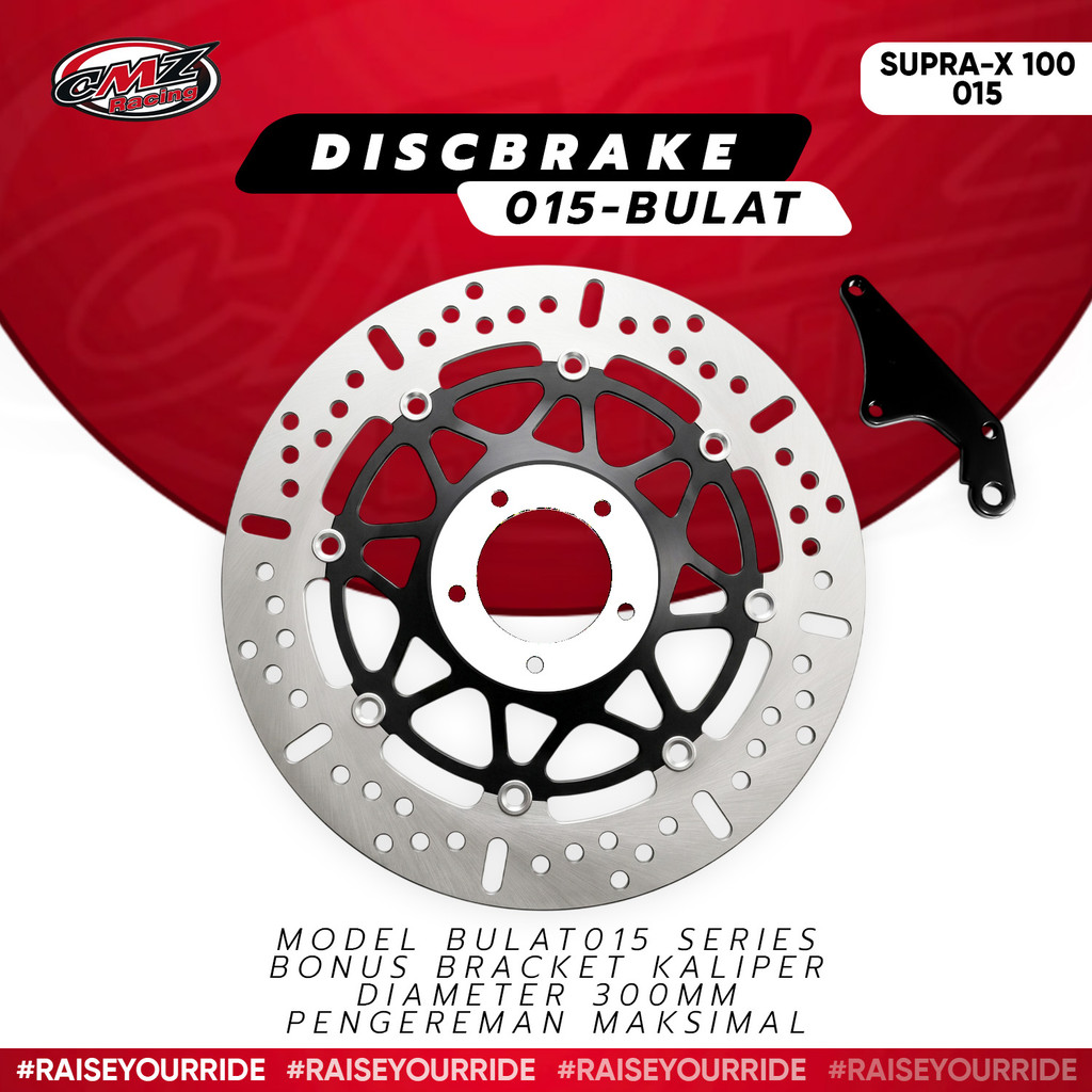 Piringan Cakram Depan 300mm PSM Cekung 5 Lubang + Bracket Supra X Old Megapro Old