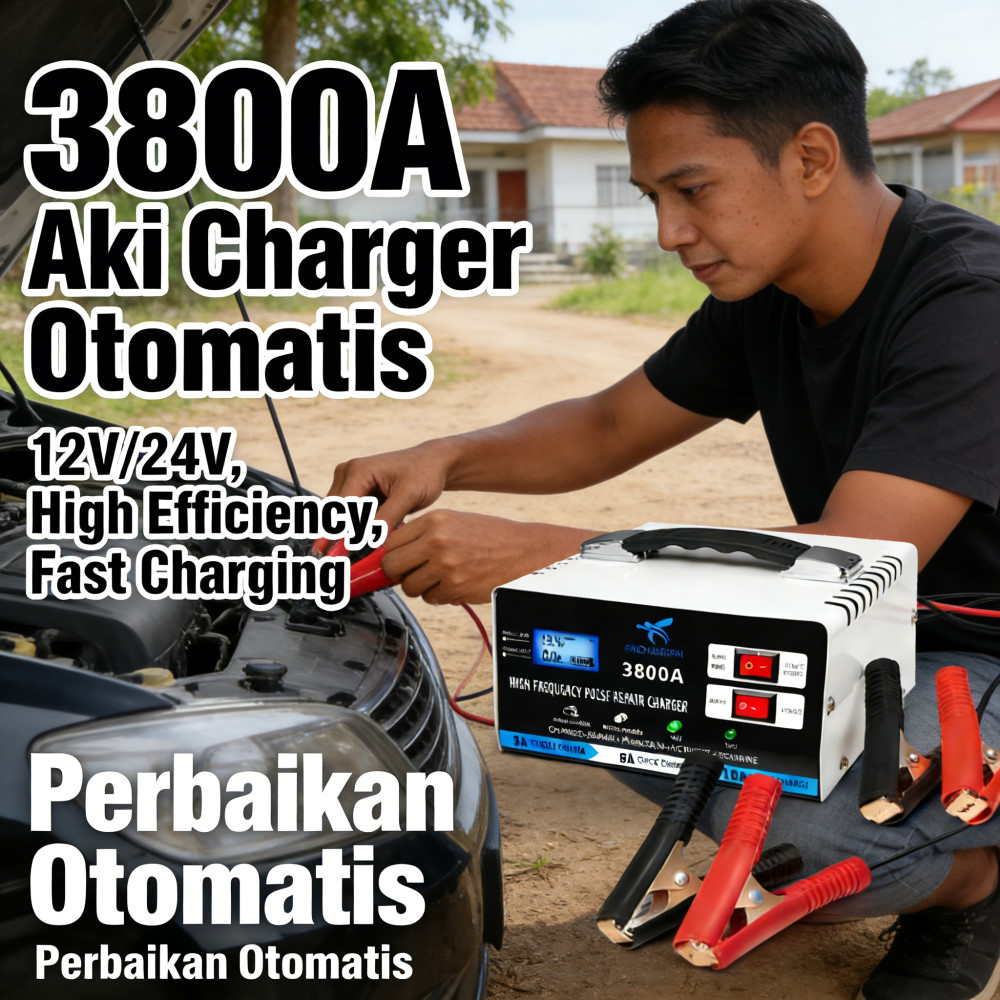 Aki Charger 3800A Mobil Otomatis 24V/12V Aki