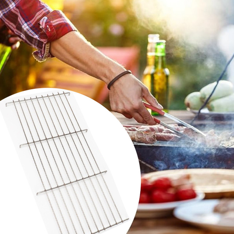 Panggangan Kawat Stainless 50x20 cm Jaring Bakaran Ikan Ayam BBQ Alat Panggang Barbeque Anti Karat