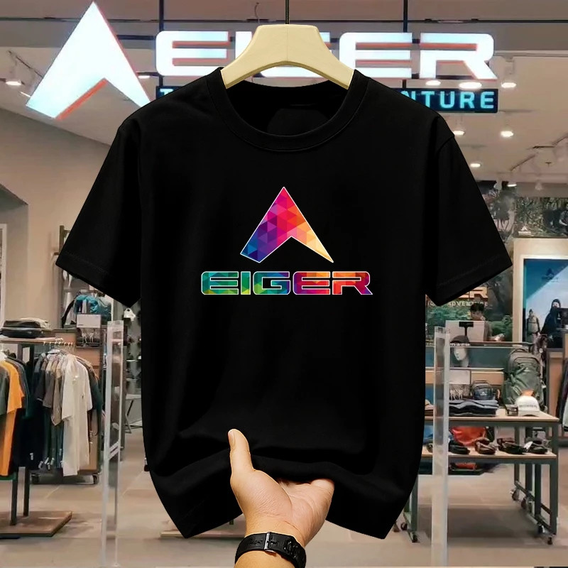 2026 Kaos Pria baju bini orang kaos polos kaos boxy Kaos EIGER Original Premium – T-shirt Katun Lemb