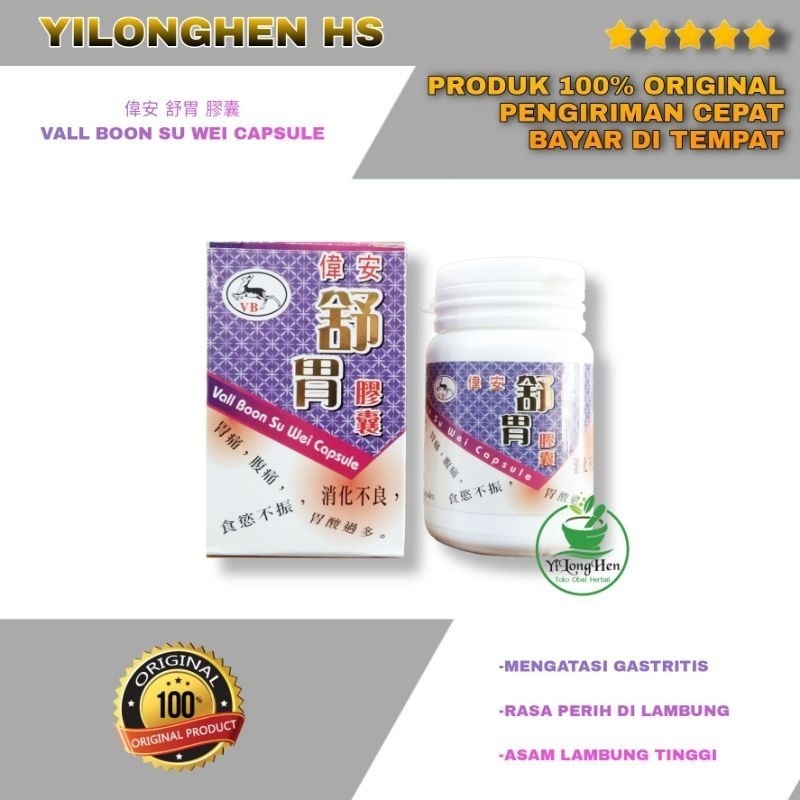 DEPOT OBAT - Vall Boon Su Wei Capsule Obat Lambung Kronis Maag Akut Nyeri Gastritis