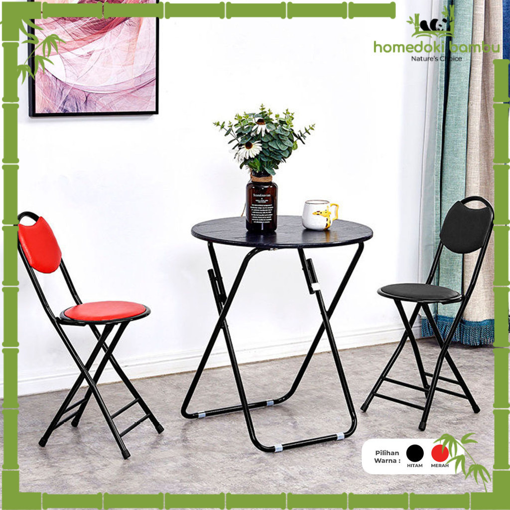Homedoki Kursi Besi/Bangku Lipat/Kursi Lipat /Kursi Makan Minimalis/Bangku Besi Kecil