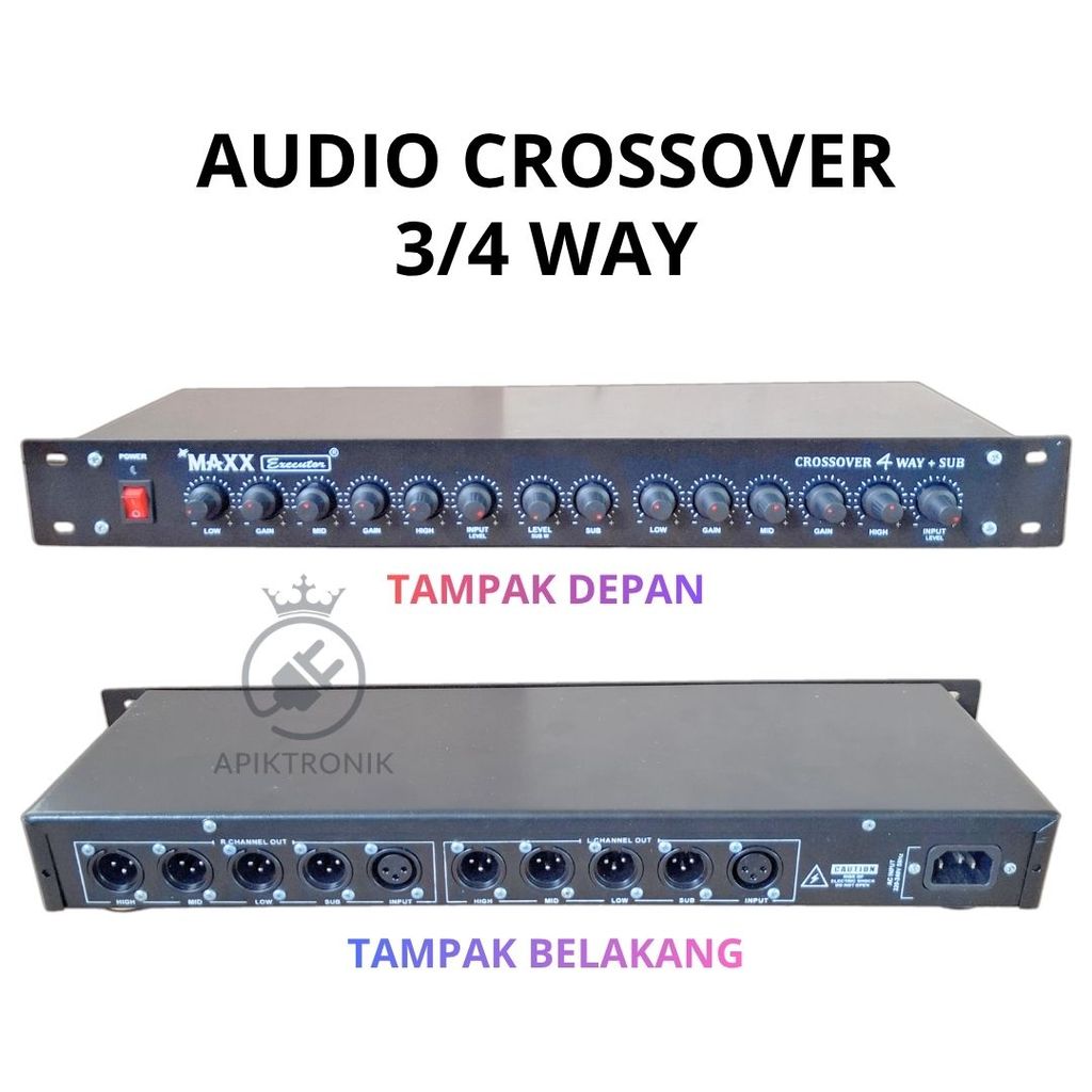 Crossover Aktif 3/4 Way Rakitan HRS Input AC 220V High Mid Low Sub