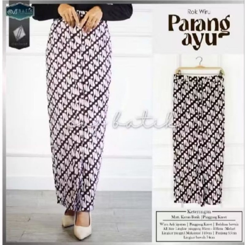 bawahan rok batik jadi wiru katun//bawahan kebaya