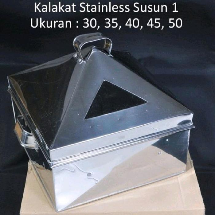 Kalakat Kukusan Stainless Kotak/30x30/35x35/40x40/45x45/50x50 - 30cm