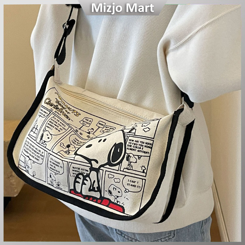 Snoopy Handbag/tas bahu/Snoopy tas kanvas warna premium/tas bahu kanvas