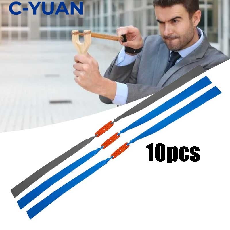 CYUAN 10pcs Karet Ketapel Tali Ketapel Slingshot Rubber Elastic Band Catapult 0.8mm