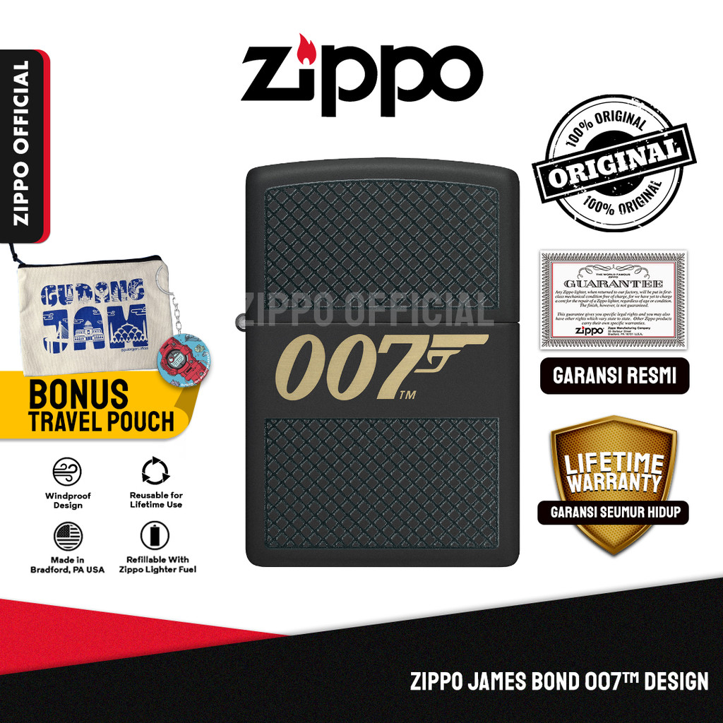 Zippo James Bond 007™ Design 46297 | Garansi Lifetime | Original USA