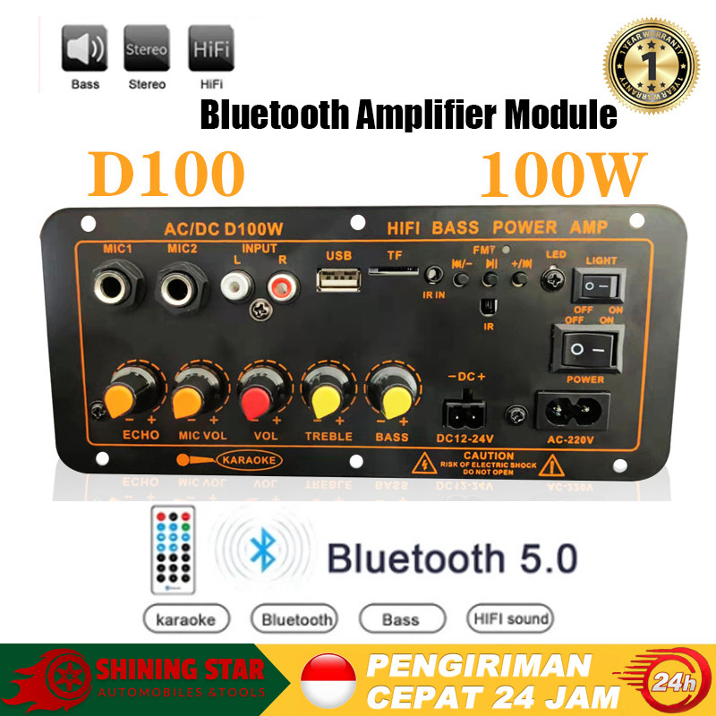 (Ready Stock) D100 Ampli Full Bass Subwoofer 10 Inch 12 Inch 20 Inch Hi-Fi Bluetooth Audio Power Amp