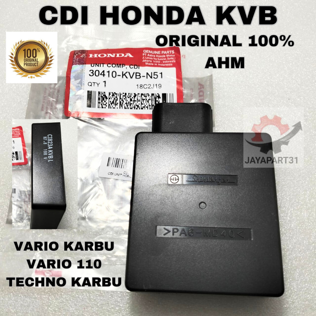 CDI UNIT HONDA KVB ASLI ORIGINAL AHM VARIO KARBU, VARIO 110 TECHNO KARBU