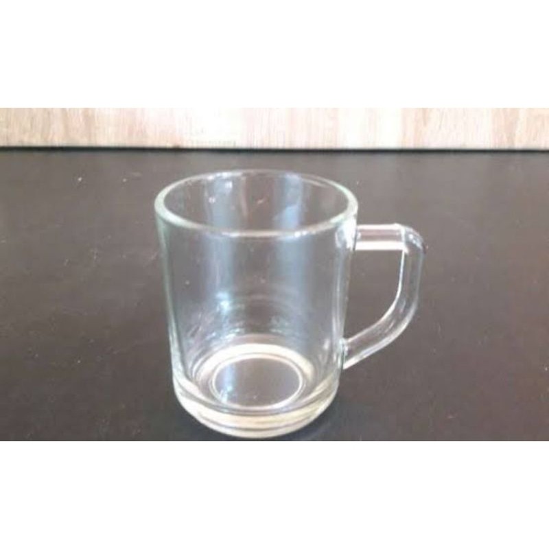 PROMOGELAS M-721 ISI 6 PCS GELAS KOPI GAGANG POLOS, GELAS KOPI POLOS, GELAS KOPI GAGANG, GELAS KIM G