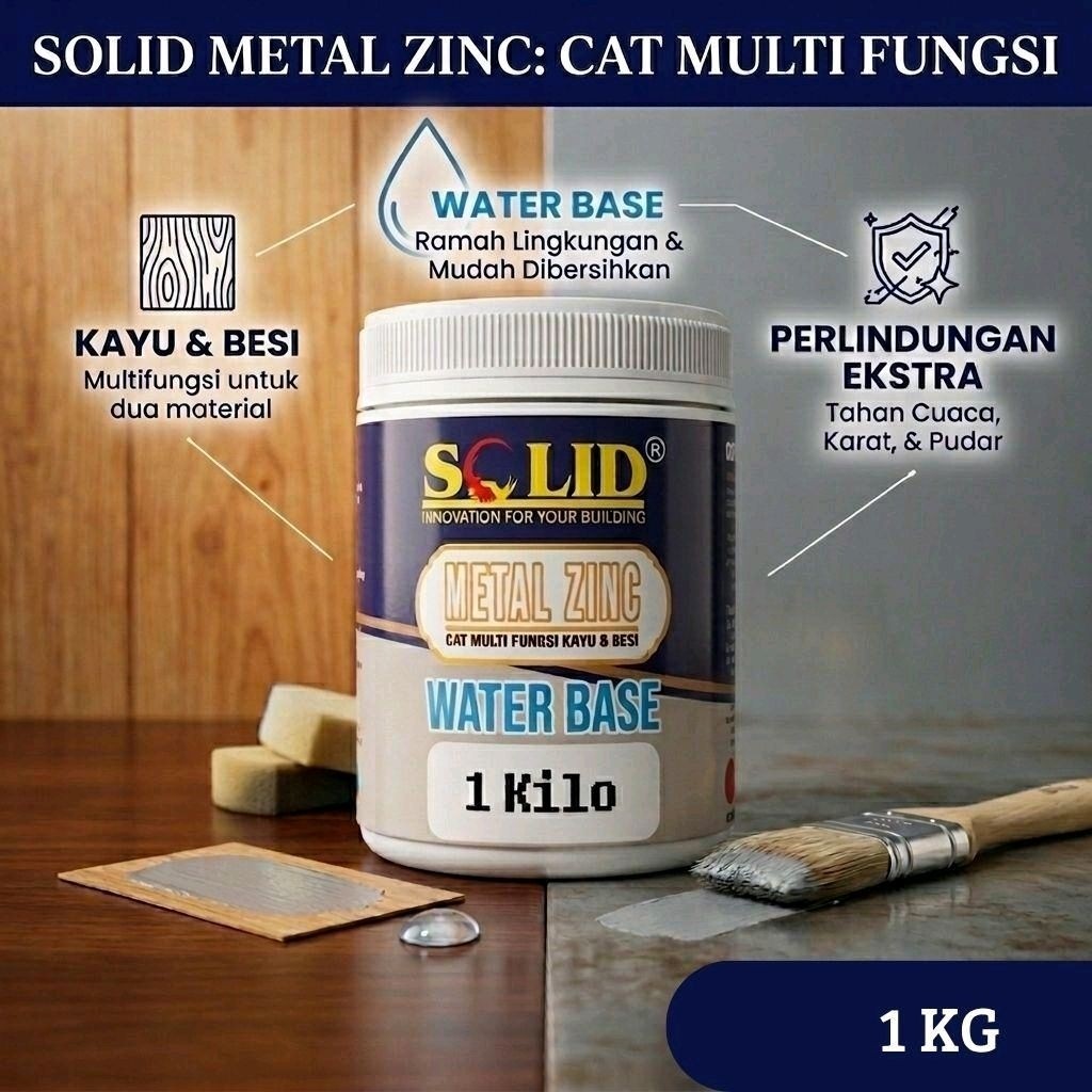 Metal Zinc Cat Besi & Kayu 1kilo Waterbase Multifungsi