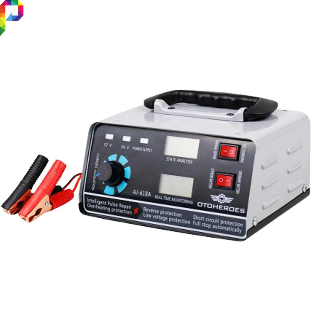Alat Setrum Cas Charger Strum Aki Accu Baterai Mobil Motor Truk Otomatis Repair 12V/24V 400Ah 400W