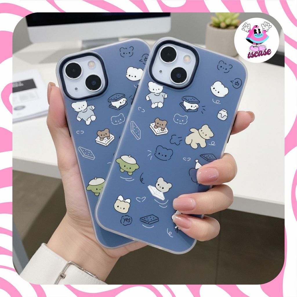 Bear Pattern Jelly Case Printing Oppo reno 11f 13f 14f 4f 6 7 4g (4)