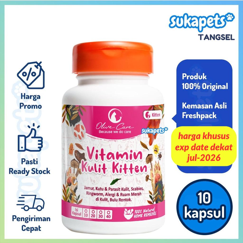 Olive Care Vitamin Kucing KULIT KITTEN 10 Kapsul