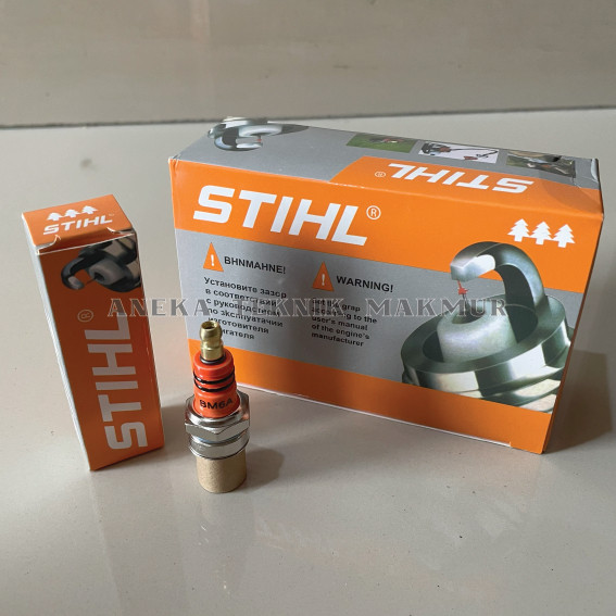 Busi STIHL BM6A (1 box isi 10) Sparepart Mesin 2 Tak Chainsaw Potong Kayu Potong Rumput Senso Sinso 
