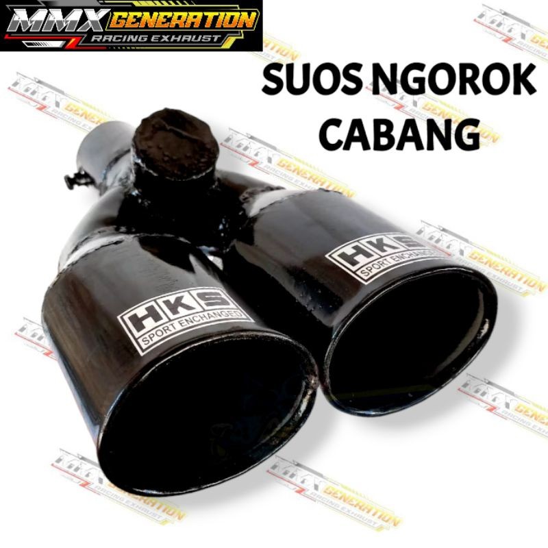TERMURAH KNALPOT SUOS SOS SOUS NGOROK CABANG HKS VARIAN HITAM NGOROK JOSS UNTUK MOBIL BENSIN SOLAR G