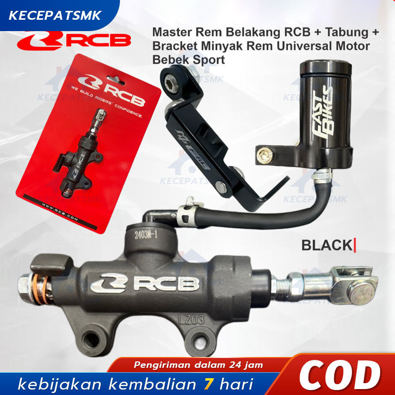 Master Rem Belakang RCB + Tabung + Bracket Minyak Rem Mufac Universal Tonjokan Semua Motor Sport Beb