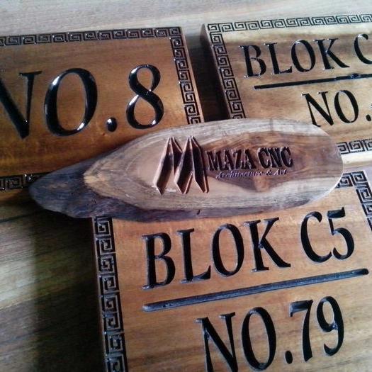 Nomer/nomor Rumah Kayu Ukir