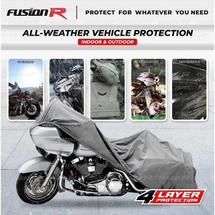 Fusion R Cover Sarung Penutup Motor NMAX, PCX, ADV, KLX, XSR, AEROX,NINJA,CBR, ZX 6R 4 Layer Waterpr