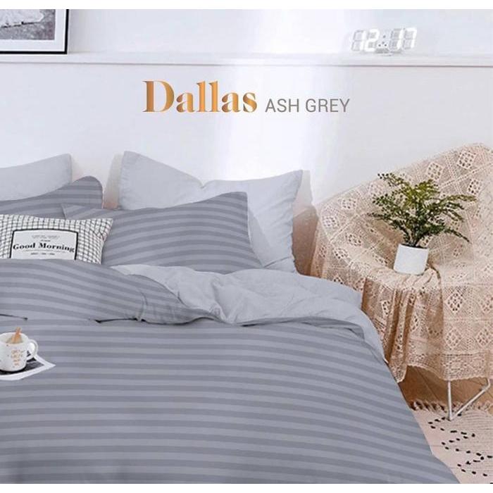 JUST kain sprei bahan EMBOS TENSEL SUTRA premium Motif GARIS METERAN - ASHGREY/ABUTUA