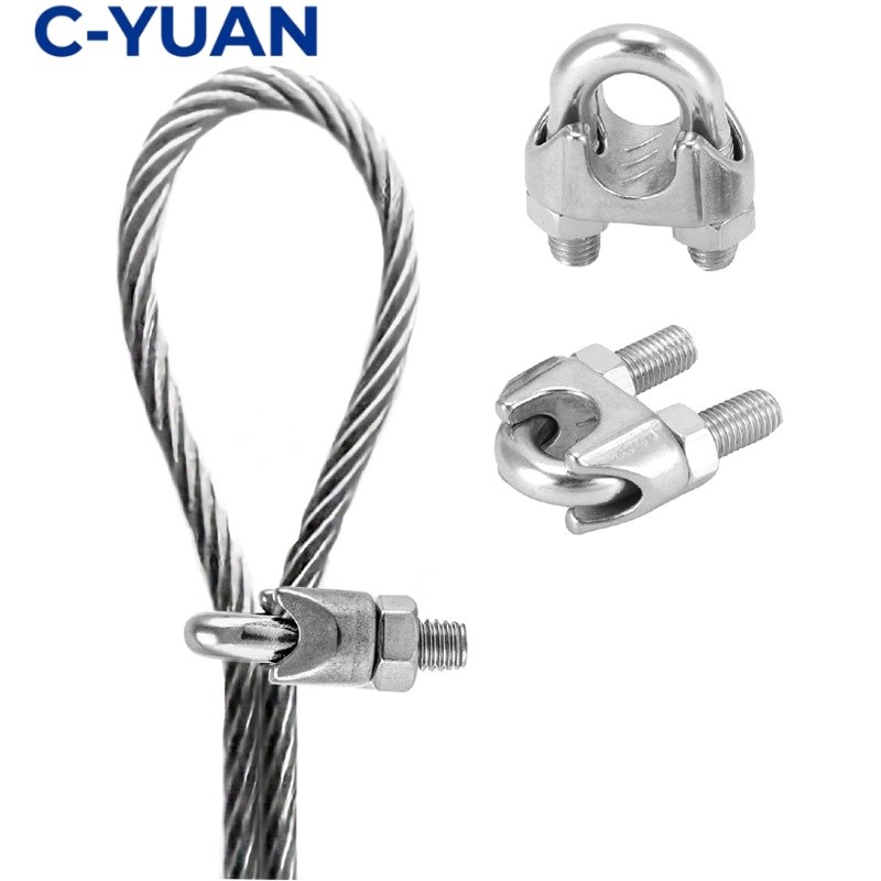 10pcs Klem Seling Kuku Macan 2-3mm / Klem Sling Wire Rope / Klem Kabel Baja Clemp Tali Kawat Baja