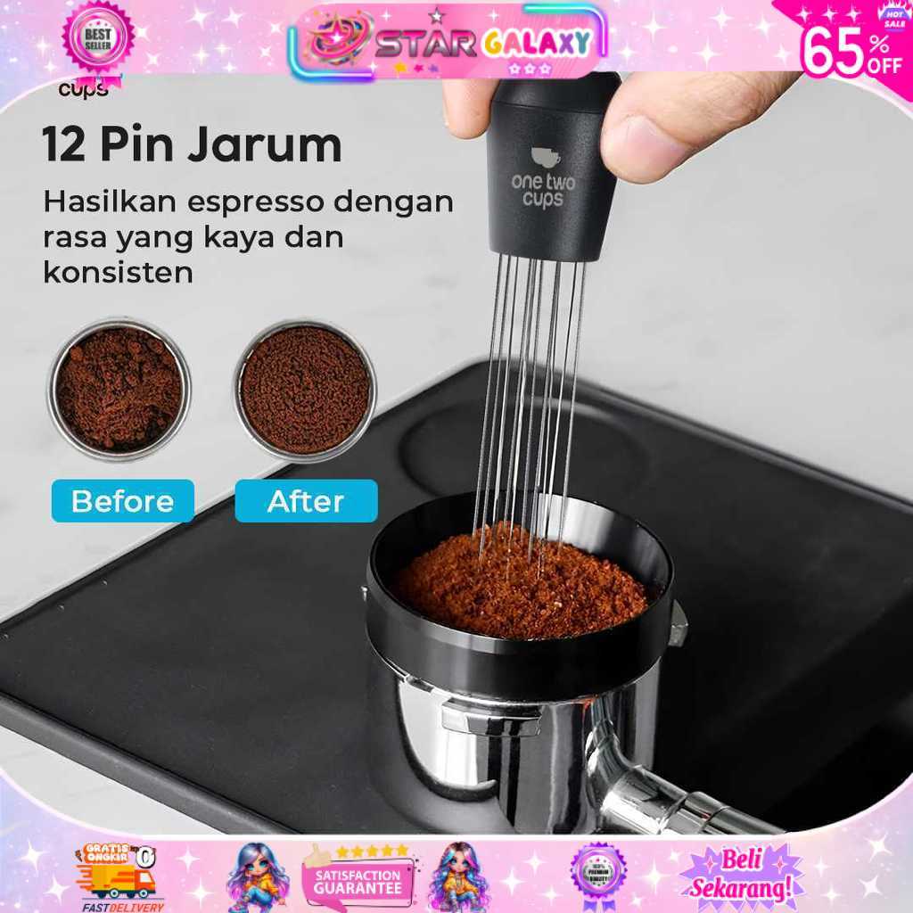 [STARGALAXY.ID] One Two Cups Jarum Kopi Espresso WDT 12 Pin Needle Distribution Tool - MD-804