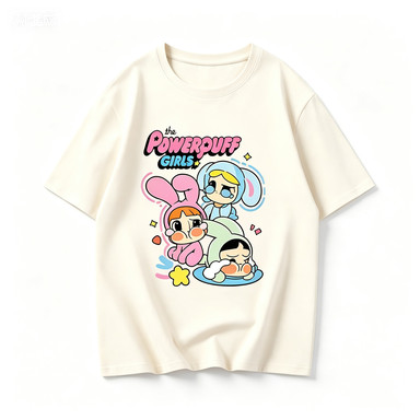 Kaos Wanita Oversize Lengan Pendek, Kaos Wanita Longgar Gaya Korea Motif Lucu, Atasan Wanita Gaya Ko