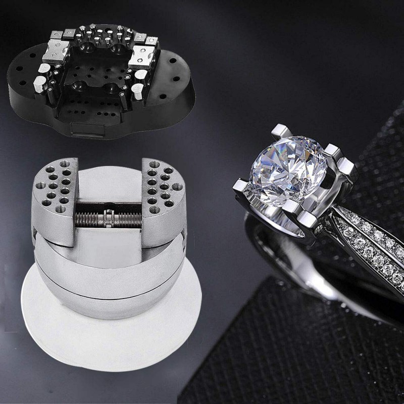 Ball Vise Mini Jewelry Engraving Block Alat Jepit Ukir Perhiasan 360 Rotasi Gem Setting Full Set 1