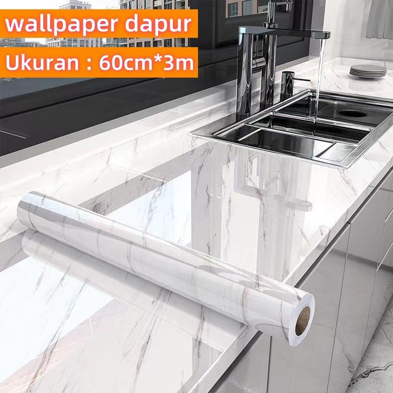 MULYO - WALLPAPER STICKER DAPUR ANTI MINYAK ANTI PANAS / Wallpaper Dinding Anti Minyak Anti Panas te