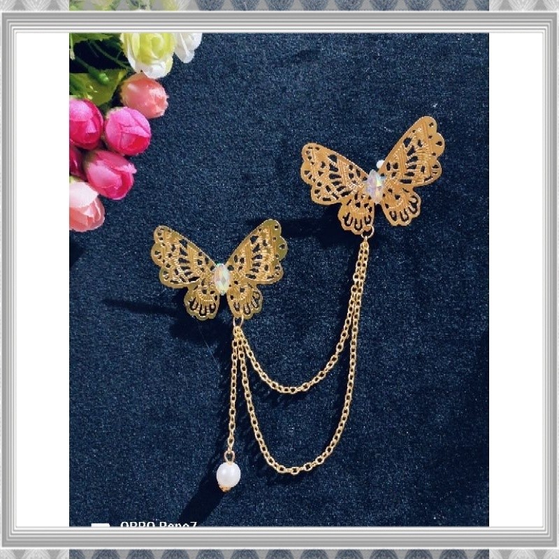 Termurah Bros kebaya kupu kupu /Bros rantai kebaya (@4) Terlaris