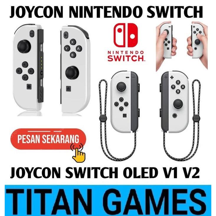 PROMO New Joycon Nintendo Switch OLED Joycon Original Nintendo Joycon - WHITE