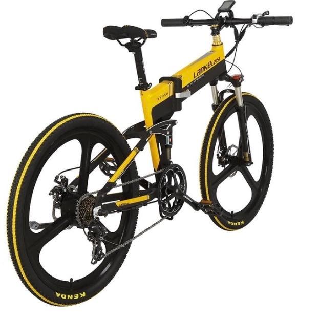 Sepeda lipat listrik lankeleisi xt750 sport kuning elektrik electric