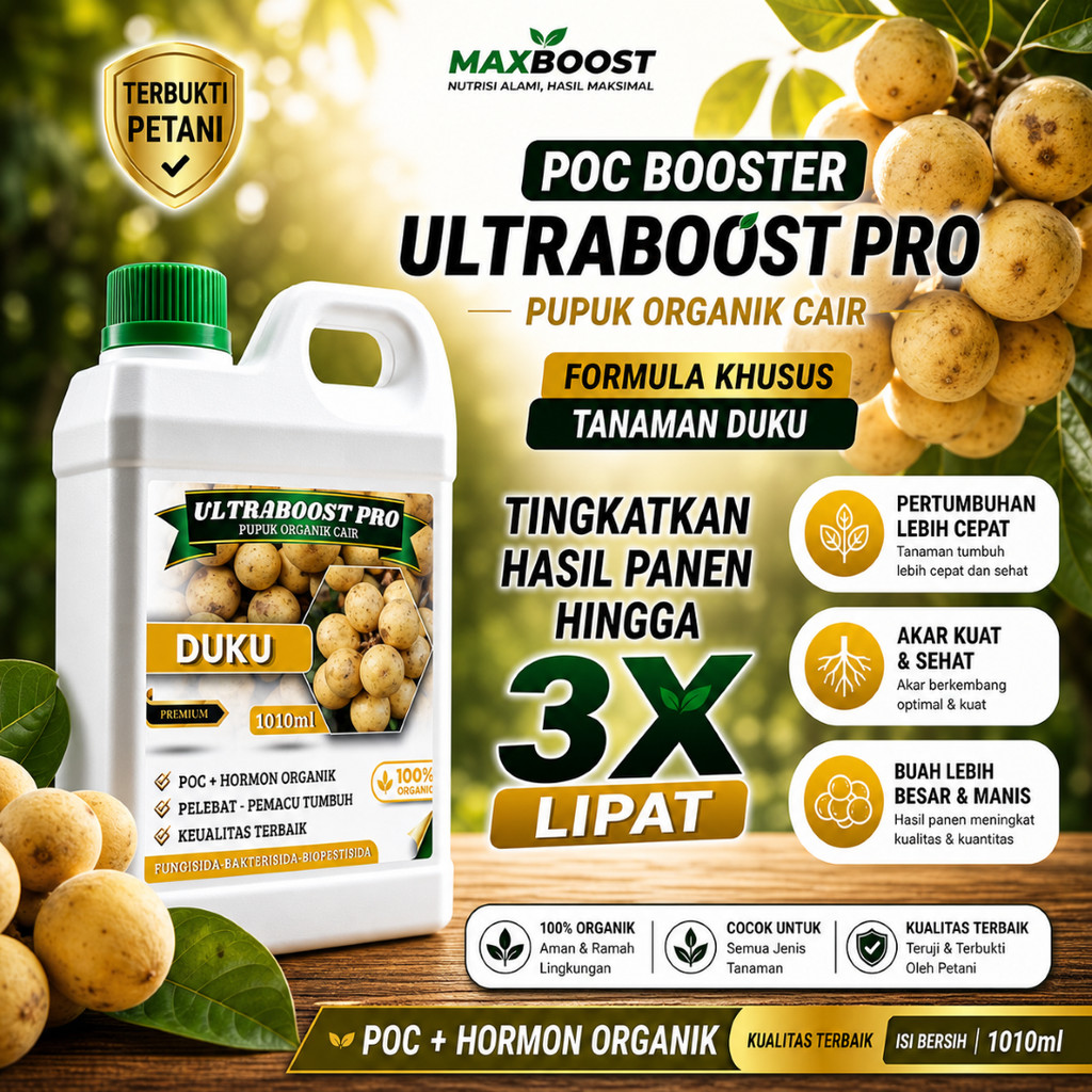 Pupuk Organik Cair UltraBoost Pro Khusus Tanaman Duku, Langsat - Nutrisi Lengkap untuk Hasil Panen L