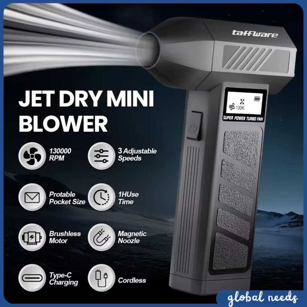 Taffware Mini Turbo Violent Air Blower Cordless Jet Portable 130000RPM - P30