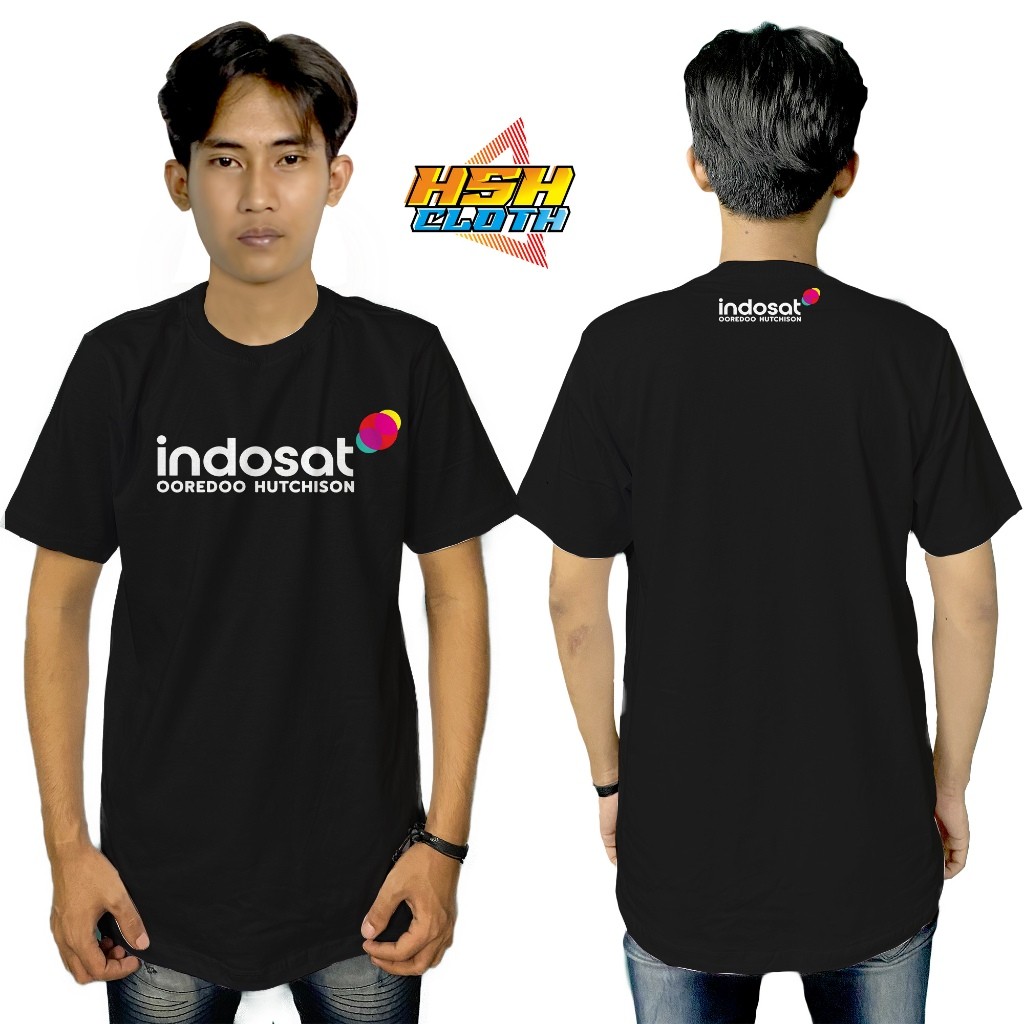 Baju Kaos Distro Indosat Ooredoo Hutchison Perusahaan Bisa Custom -