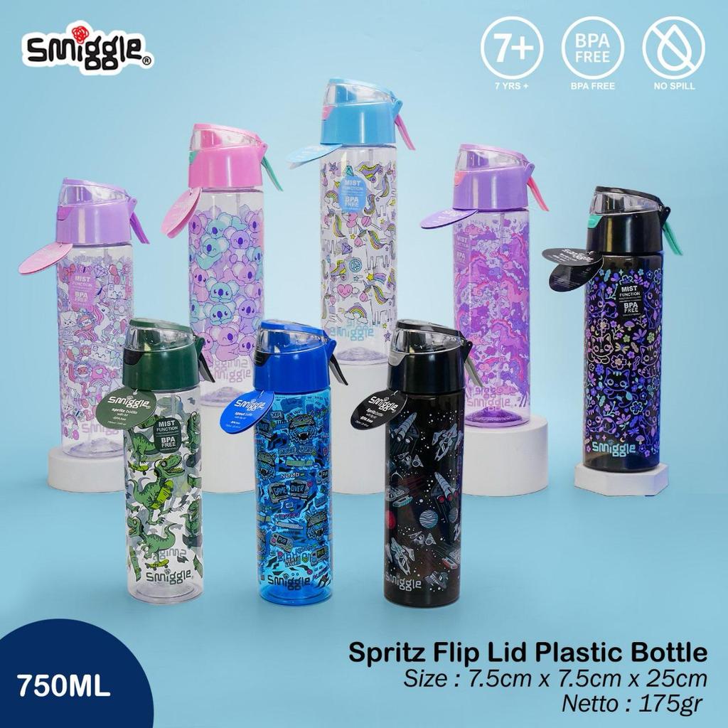 Smiggle Spritz Flip Lid Plastic Bottle
