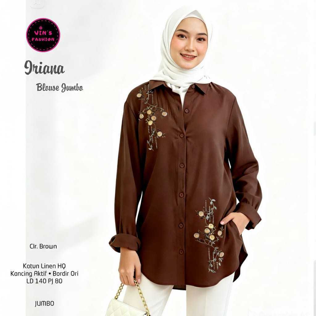 0905    IRIANA BLOUSE JUMBO  FASHION  by ViNS  ORIGINAL BRAND SOLO