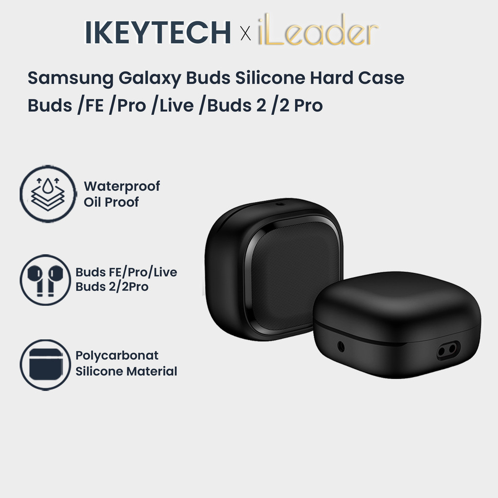 IKEYTECH Case Samsung Galaxy Buds FE/Core Case Silicone Hard Protective Case for Samsung Galaxy Buds