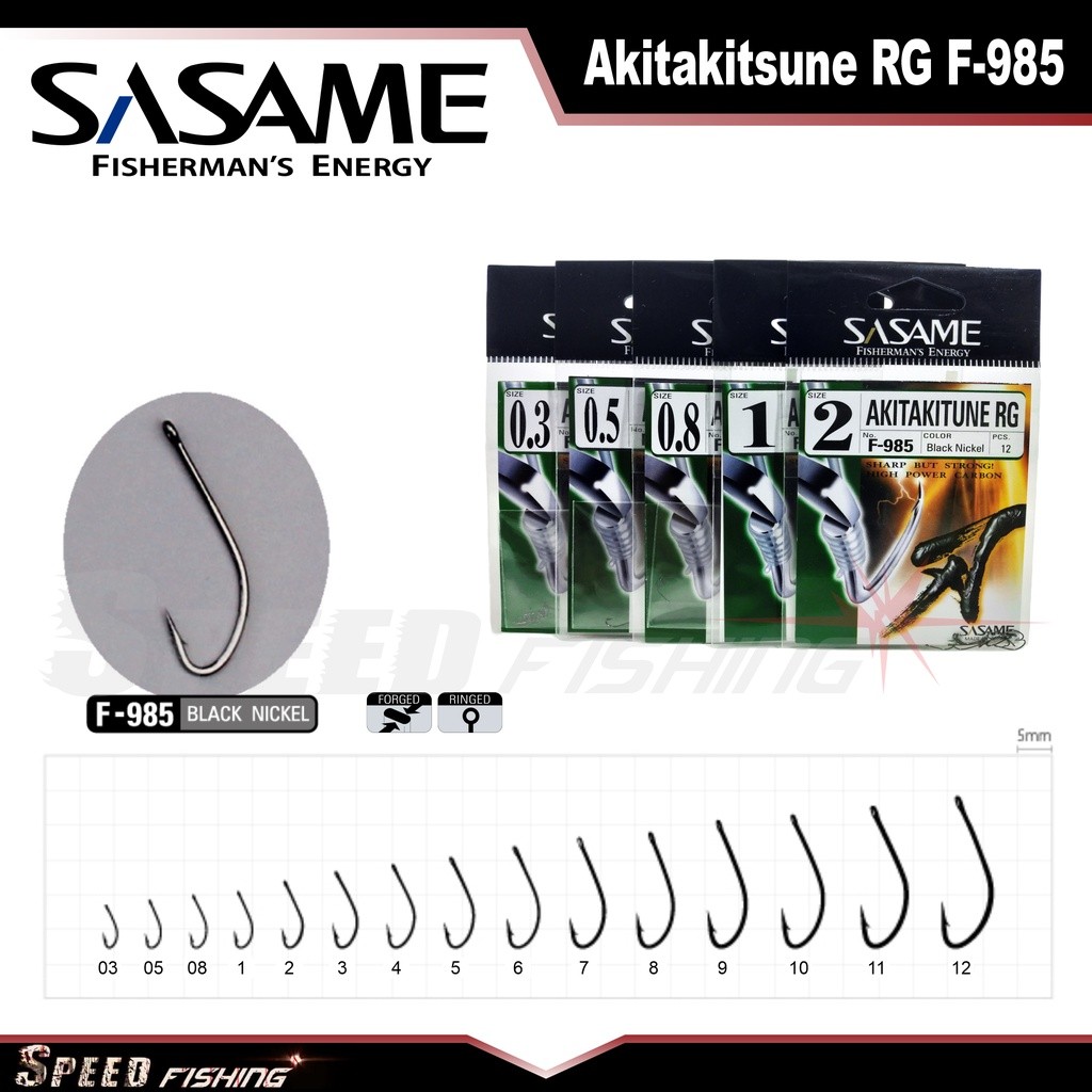 Arsya Galeri Fishing Hook Mata Kail Pancing Sasame Akitakitsune RG F-985 Lubang