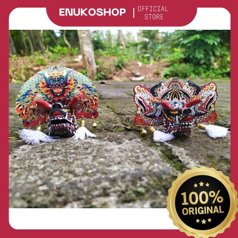 BARONGAN DEVIL putih gantungan kunci reog barong jaranan jawa timur souvenir miniatur GK