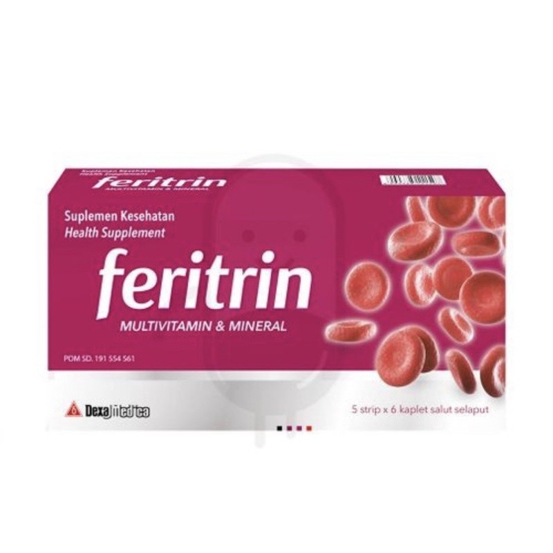Feritrin strip 6 tablet | box 30 tablet ( suplemen penambah darah )