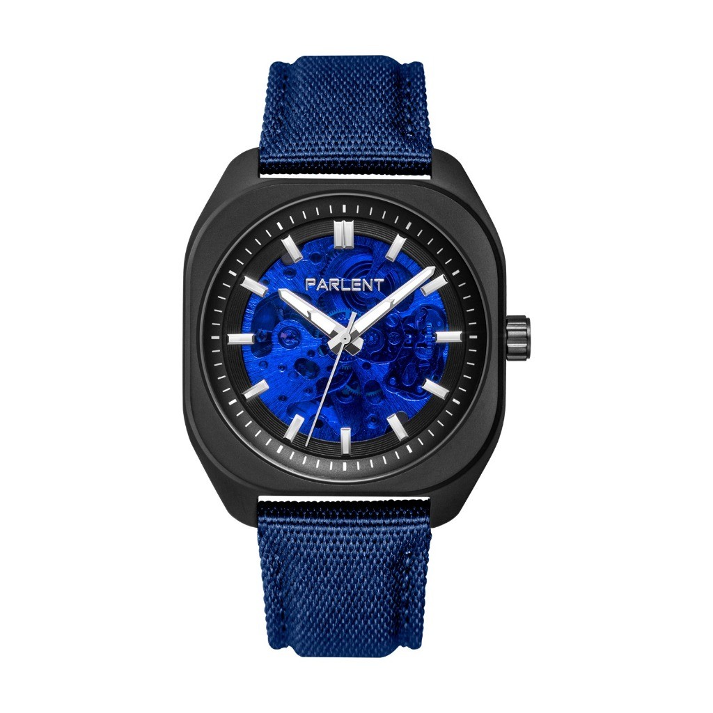 Parlent Auron - Jam Tangan Pria 41mm, Automatic Movement, Waterproof 5ATM (50M), Stainless Steel