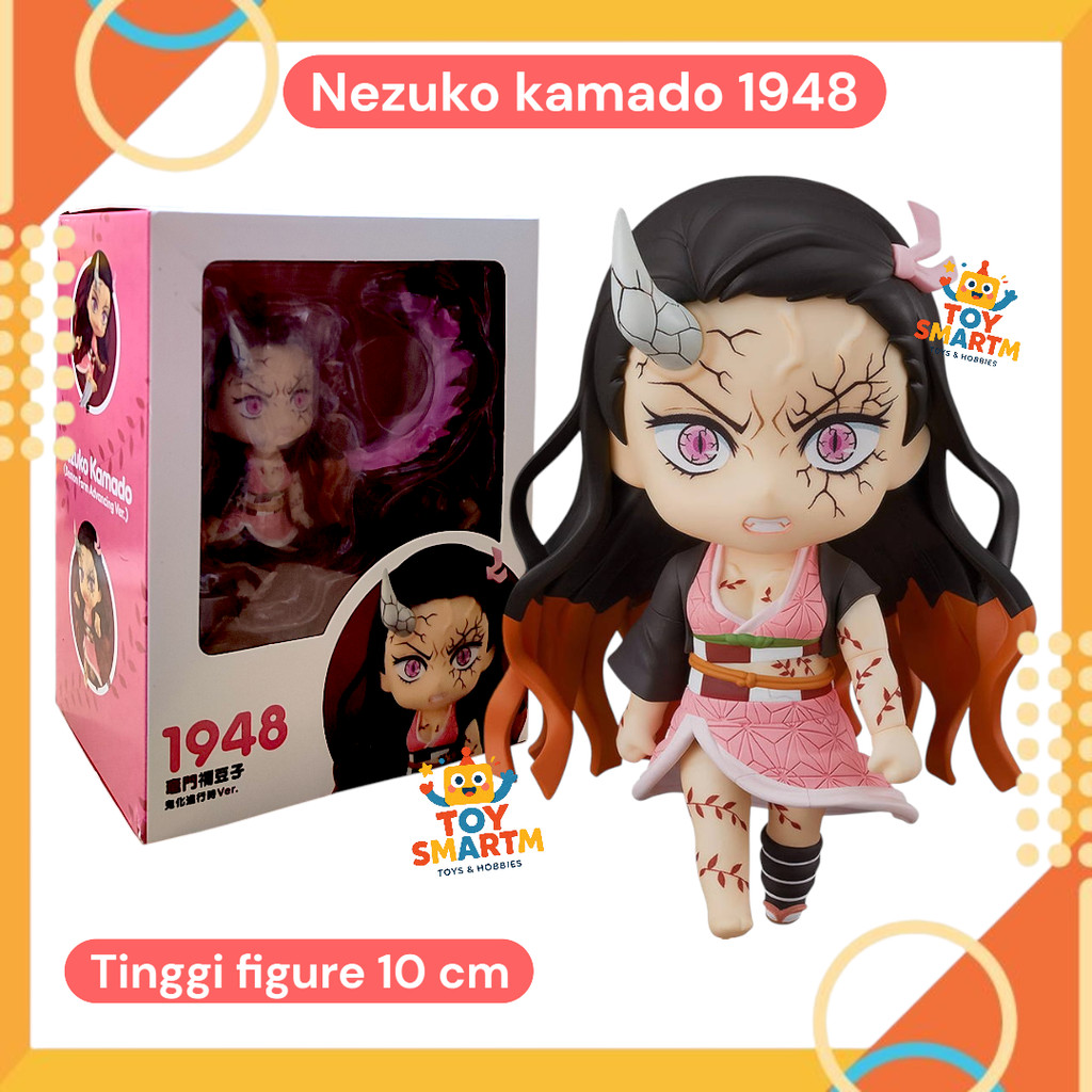 Action figure nezuko kamado 1948 nendoroid nezuko anime pajangan